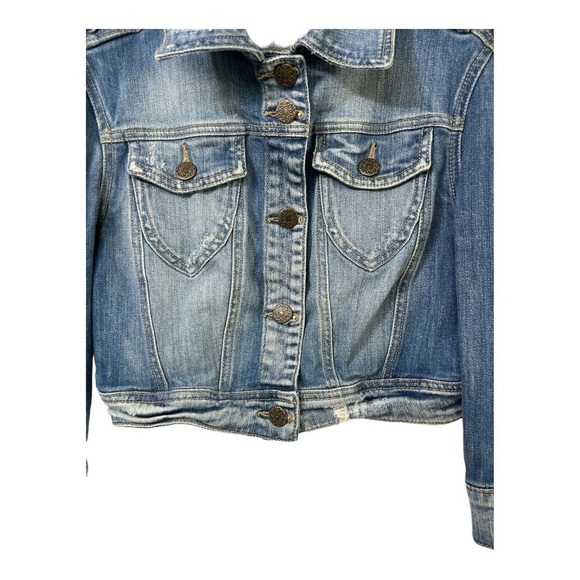 Massimo Dutti Crop denim jacket size XS - Picture 3 of 11